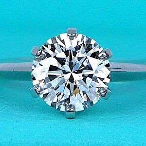 21663 Tiffany & Co. Platinum 2.36ct I VS1 Round Diamond Engagement Ring 5.5